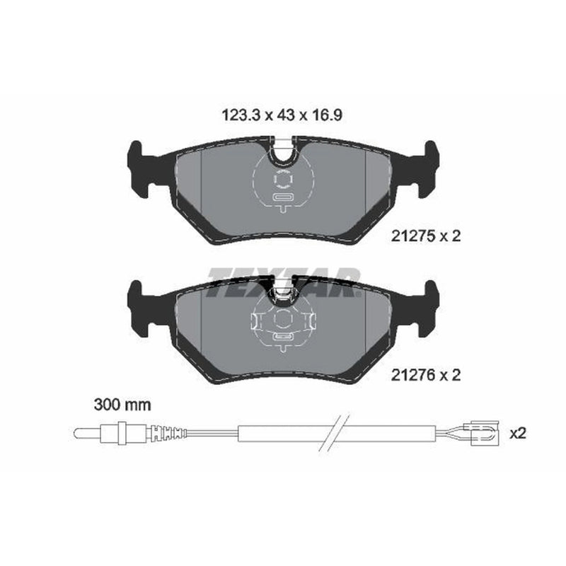 Textar Rear Brake Pad Set 2127501