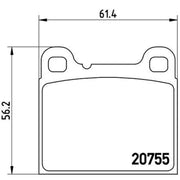 Brembo 4 x Rear Brake Pad Set P86002