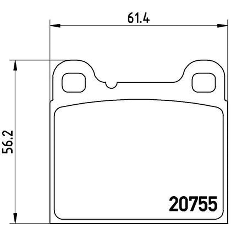 Brembo 4 x Rear Brake Pad Set P86002