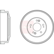Apec Brake Drum Assembly Rear DRM9983