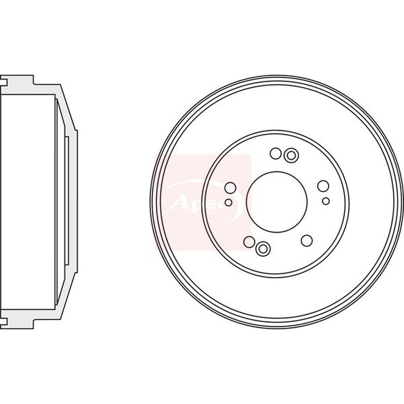 Apec Brake Drum Assembly Rear DRM9983
