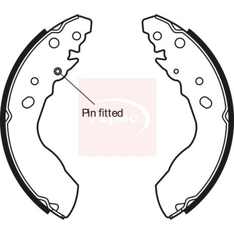 Apec Brake Shoe Set Axle Kit SHU562