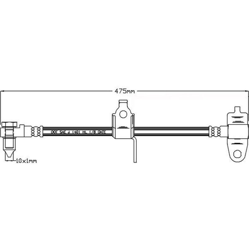 Juratek Brake Hydraulic Hose Line Front Right JBH1087R