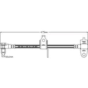 Abtex Brake Hydraulic Hose Line Front Right ABH1087R