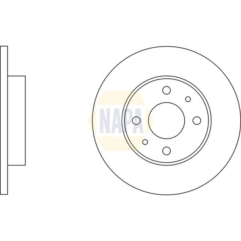 NAPA 2 x Solid Rear Brake Discs NBD5148