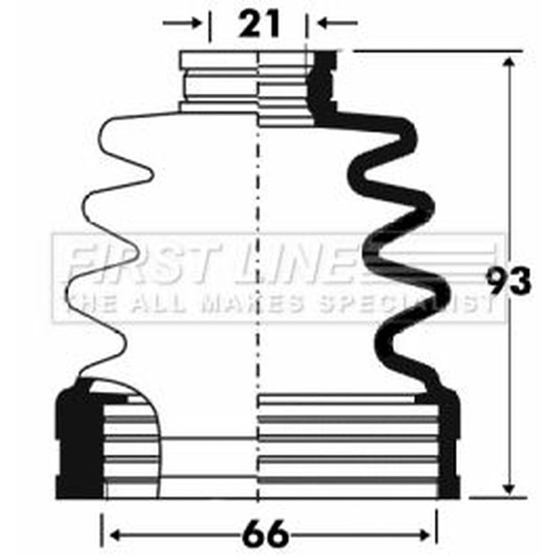 First Line Drive Shaft Bellow Kit Front Left FCB2861