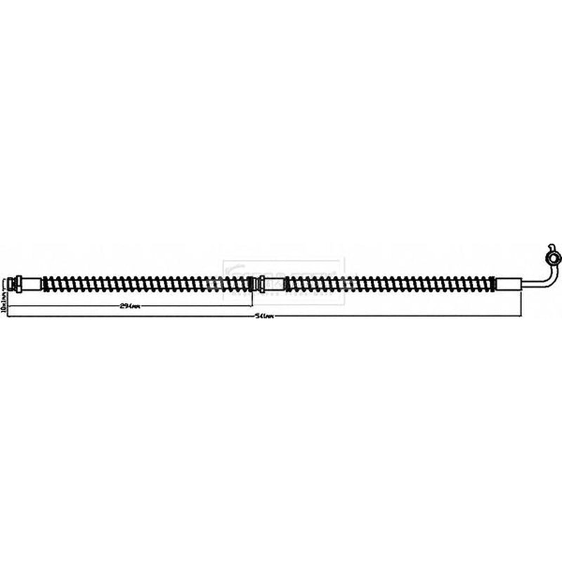 Borg & Beck Brake Hydraulic Hose Line Rear Right BBH8487