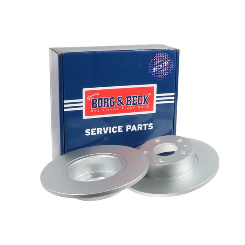 Borg & Beck 2 x Solid Rear Brake Discs BBD4913