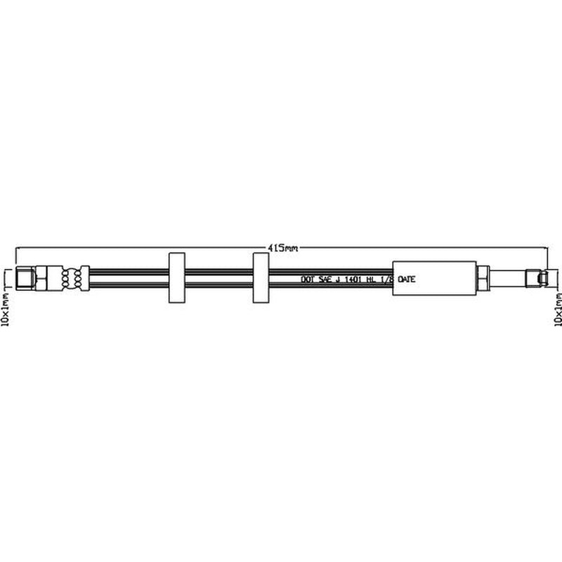 Juratek Brake Hydraulic Hose Line Front JBH1168