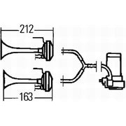 Hella Trumpet Style Car Horn 3PB 003 001-661