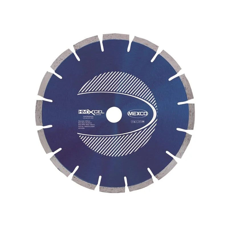 MEXCO XCEL Grade Hard Materials Diamond Blade 230 x 22mm - HMXCEL23022