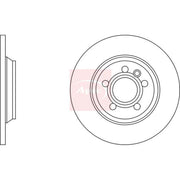 Apec 2 x Solid Rear Brake Discs DSK3434