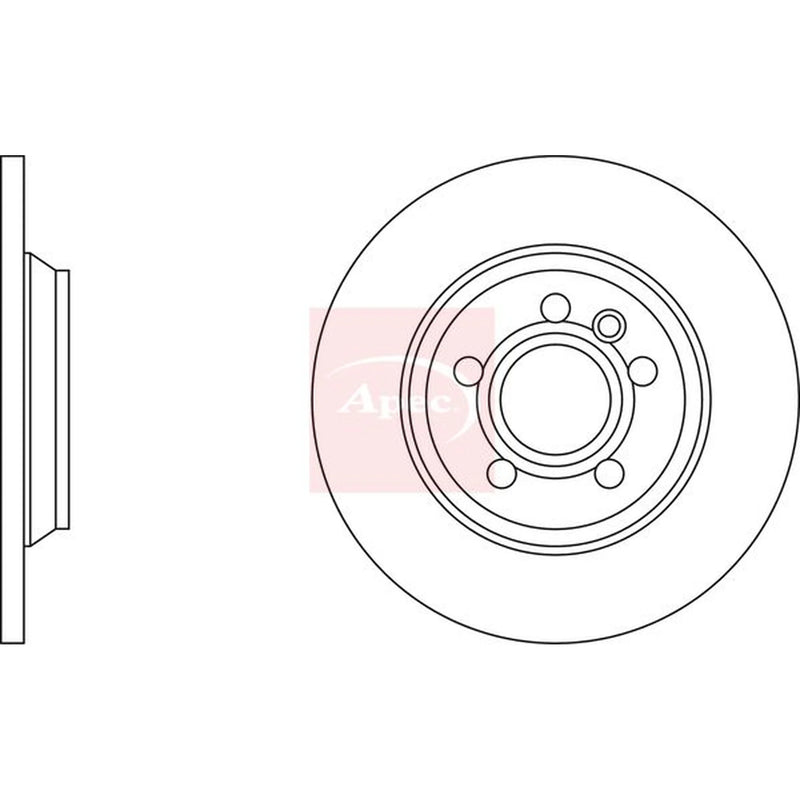 Apec 2 x Solid Rear Brake Discs DSK3434