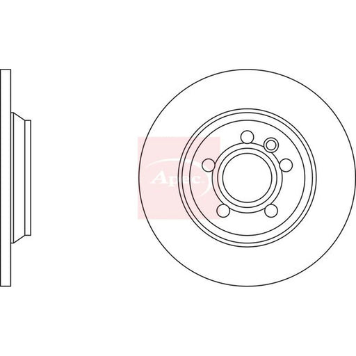 Apec 2 x Solid Rear Brake Discs DSK3434