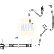 NAPA Brake Hydraulic Hose Line Rear Right NBH1126