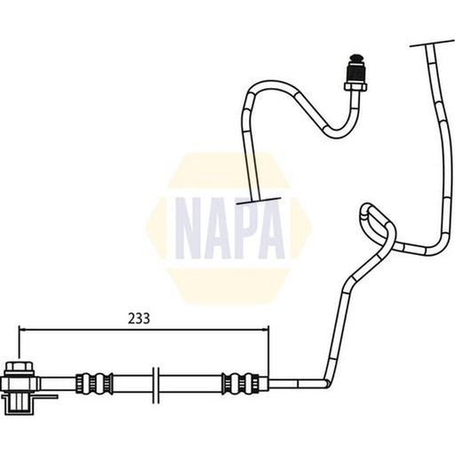NAPA Brake Hydraulic Hose Line Rear Right NBH1126