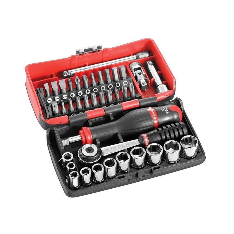 Facom 1/4in Drive R2NANO Socket Set, 38 Piece - R2NANO
