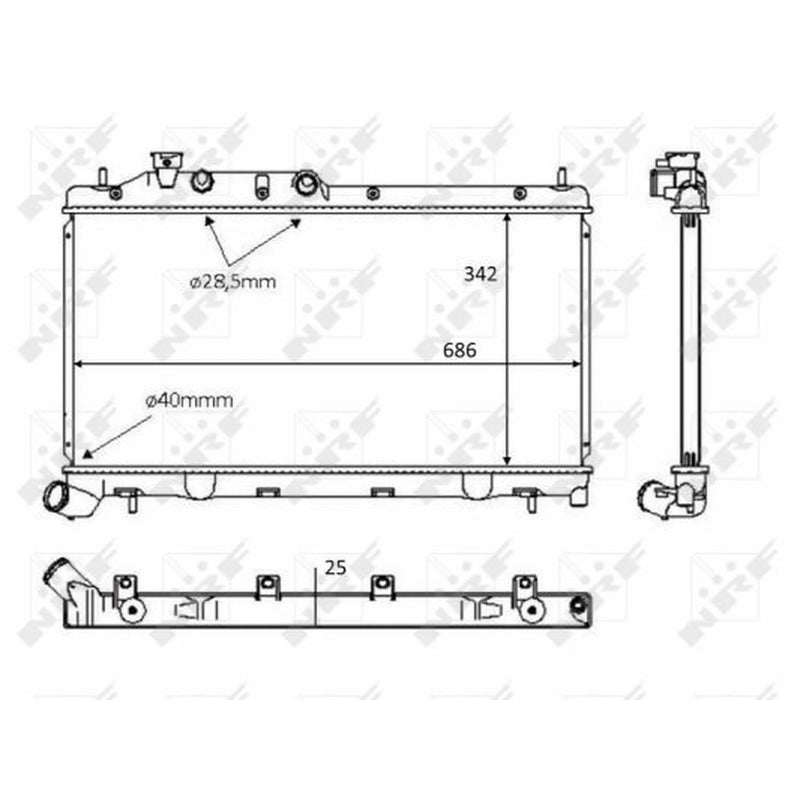 NRF Engine Radiator 58385