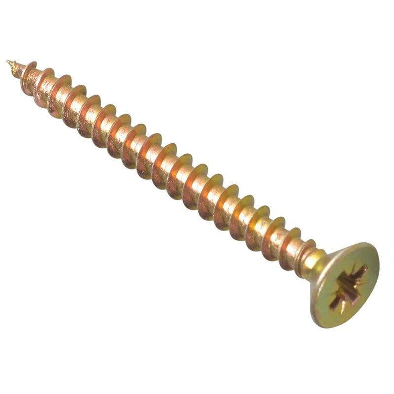ForgeFix Multi-Purpose Pozi Compatible Screw CSK ST ZYP 5.0 x Box 200 20-55mm