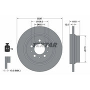 Textar 2 x Solid Rear Brake Discs 92100703
