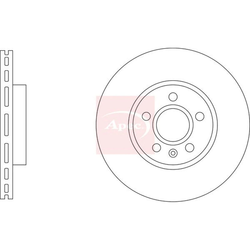 Apec 2 x Vented Front Brake Discs DSK3363