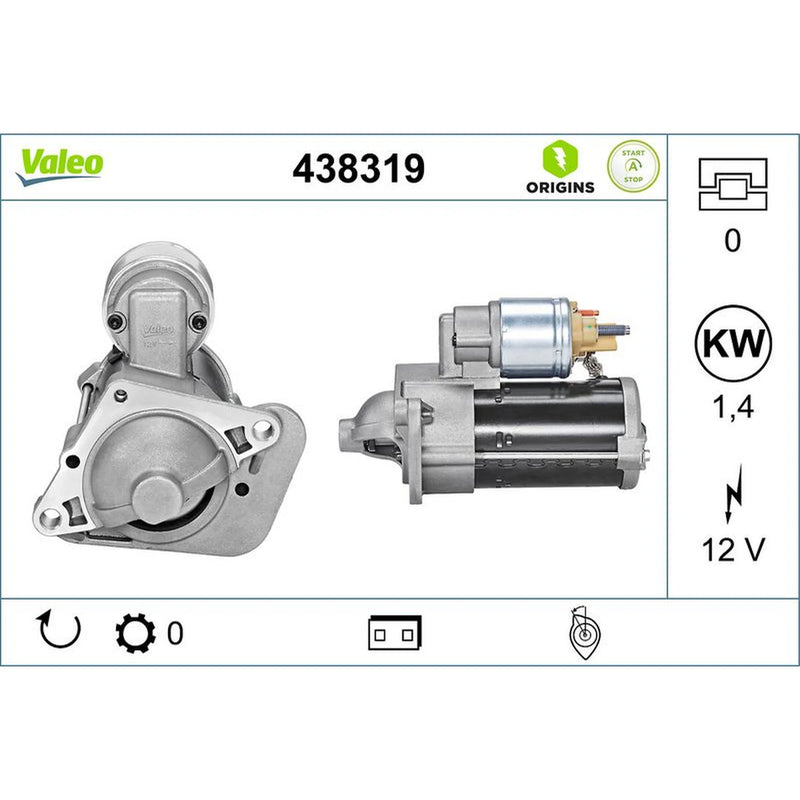 Valeo Starter Motor 12V 1.4kW 13 Teeth 438319