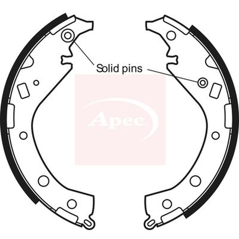 Apec Brake Shoe Set Axle Kit SHU669