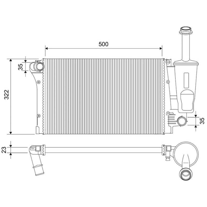 Valeo Engine Radiator 701886