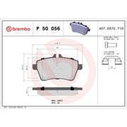 Brembo 4 x Front Brake Pad Set P50056