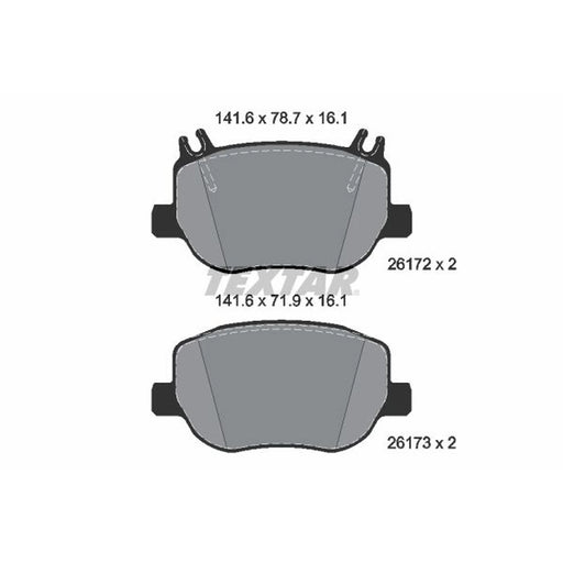 Textar Rear Brake Pad Set 2617201