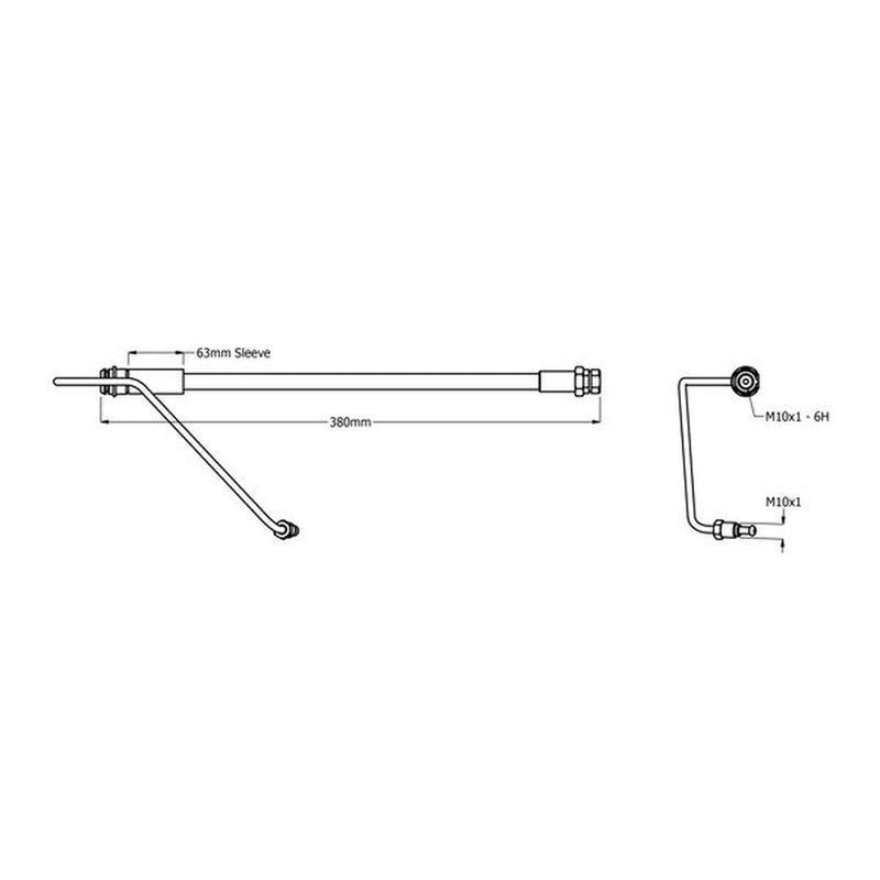 Juratek Brake Hydraulic Hose Line Front Left JBH1507L