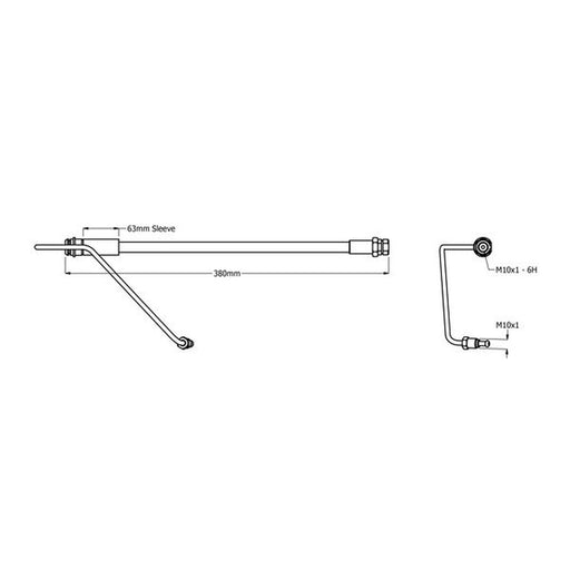 Juratek Brake Hydraulic Hose Line Front Left JBH1507L
