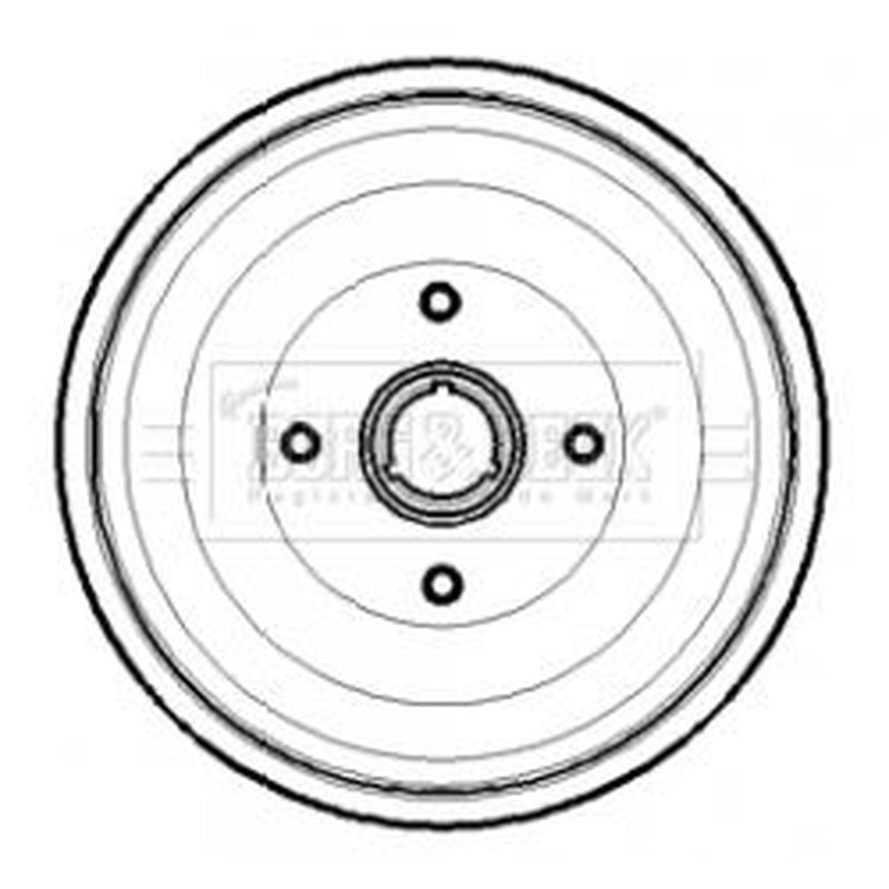 Borg & Beck Brake Drum Assembly Rear BBR7189