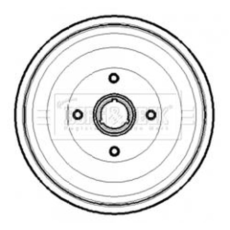 Borg & Beck Brake Drum Assembly Rear BBR7189