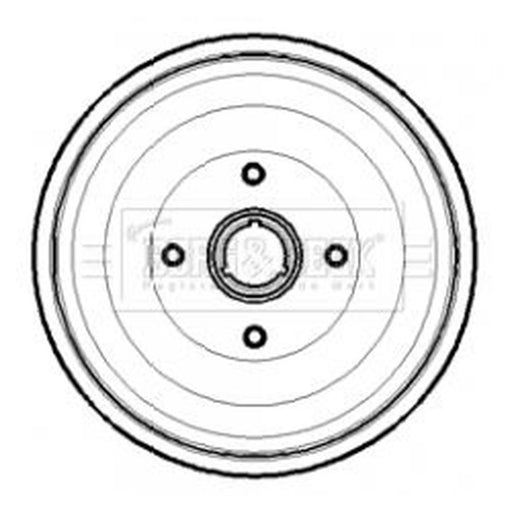 Borg & Beck Brake Drum Assembly Rear BBR7189