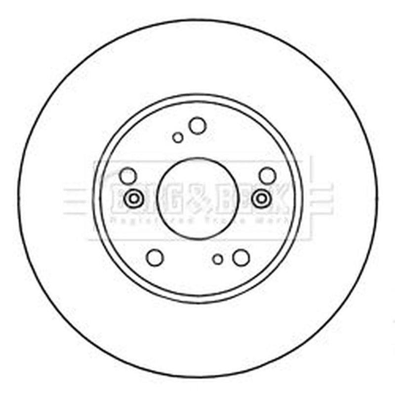 Borg & Beck 2 x Vented Front Brake Discs BBD5319