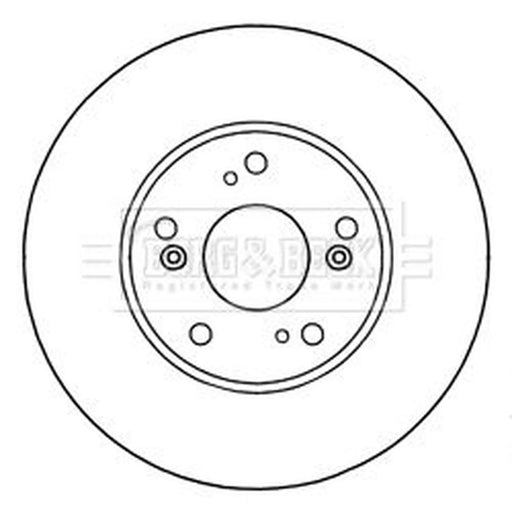 Borg & Beck 2 x Vented Front Brake Discs BBD5319