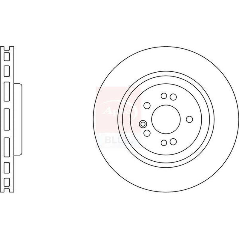 Apec 2 x Vented Front Brake Discs SDK6317