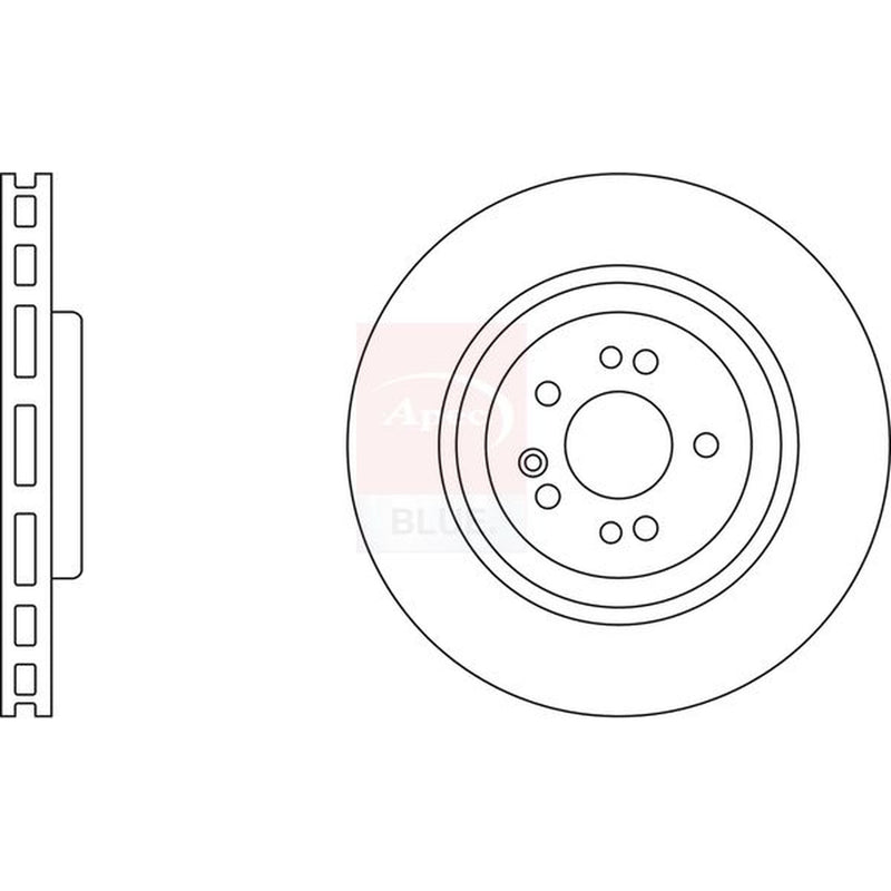 Apec 2 x Vented Front Brake Discs SDK6317