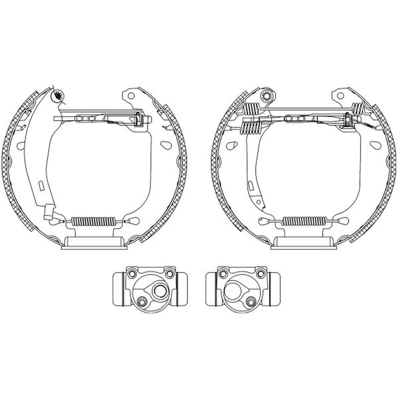 Mintex Brake Shoe Set Axle Kit MSP077