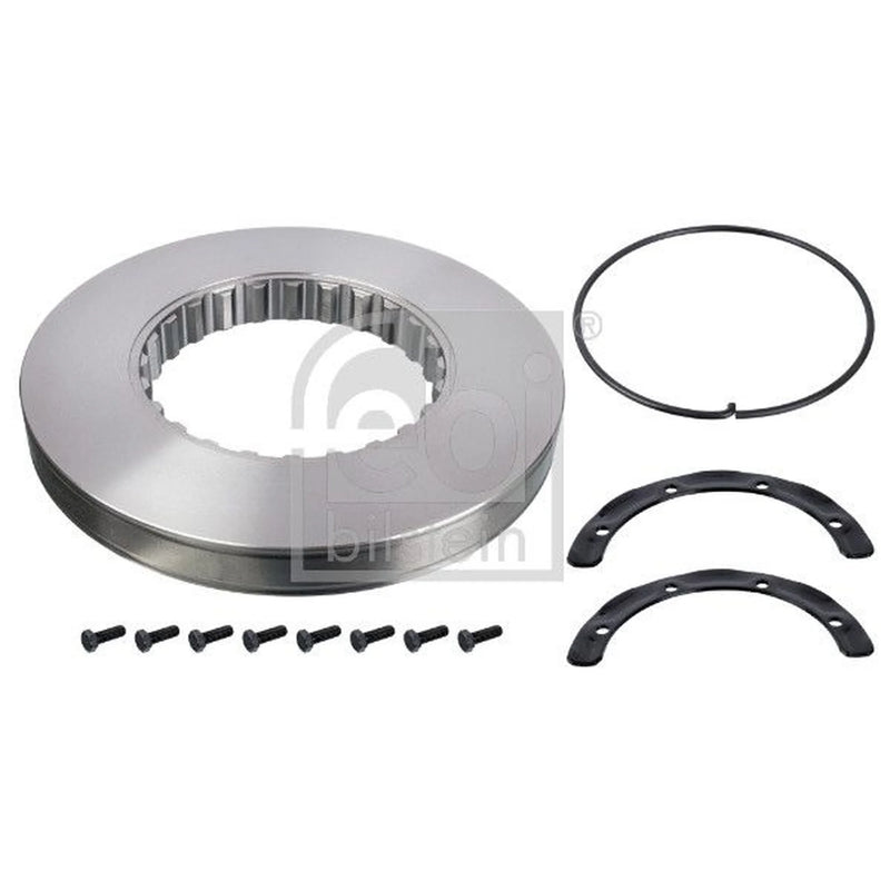 Febi 2 x Solid Front Brake Discs 104673