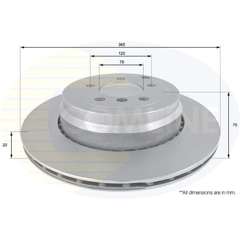 Comline 2 x Rear Brake Discs ADC1262V
