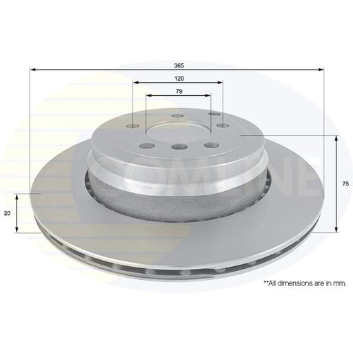 Comline 2 x Rear Brake Discs ADC1262V