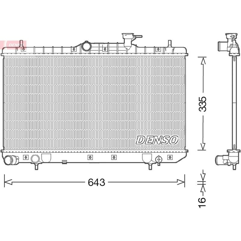 Denso Engine Radiator DRM41014