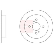 Apec 2 x Solid Rear Brake Discs DSK2659