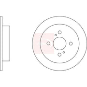 Apec 2 x Solid Rear Brake Discs DSK2659