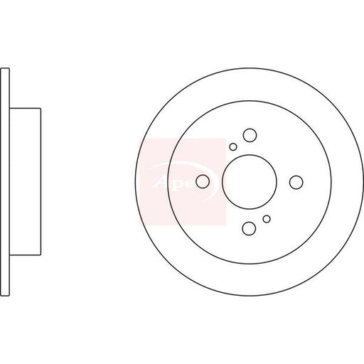 Apec 2 x Solid Rear Brake Discs DSK2659