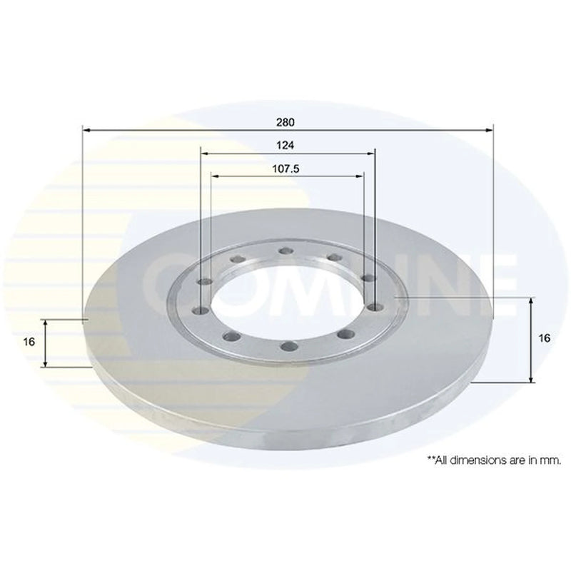 Comline 2 x Solid Rear Brake Discs ADC1233