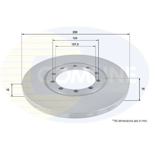 Comline 2 x Solid Rear Brake Discs ADC1233