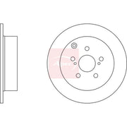 Apec 2 x Solid Rear Brake Discs DSK2472